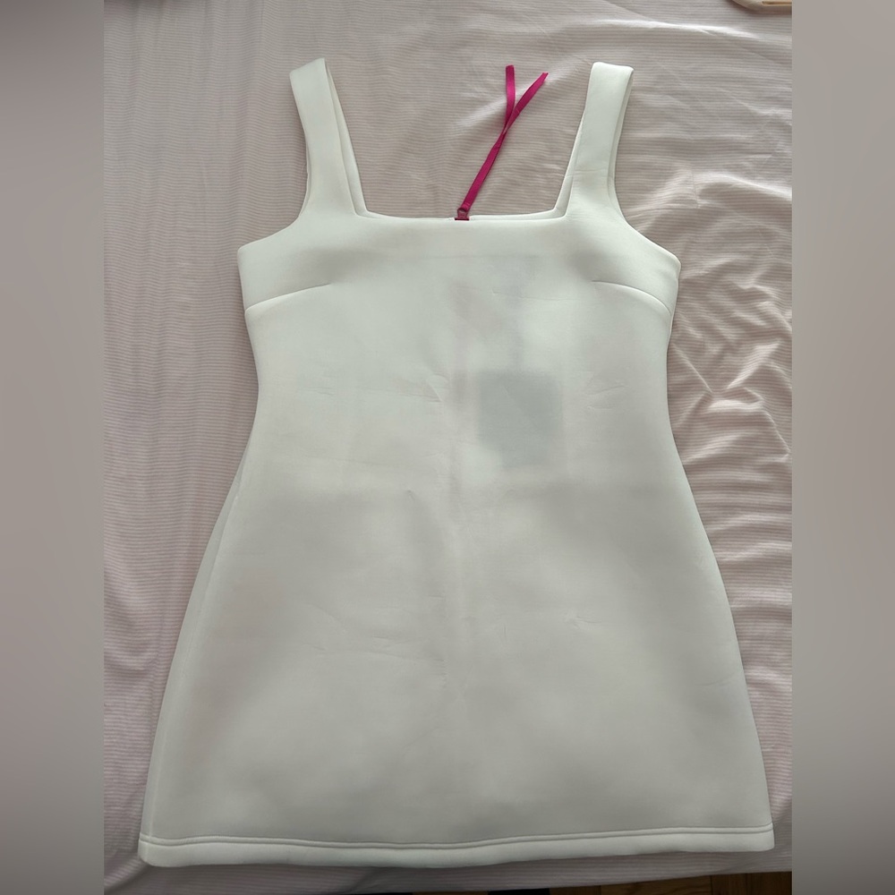 Cynthia Rowley White Bonded Dress with Back Zip